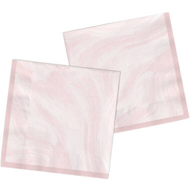 Servietter marble pink 20 pk