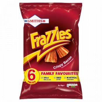 Smiths frazzles crispy bacon snacks 6-pak