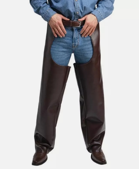 Cowboy chaps faux leather (onesize)