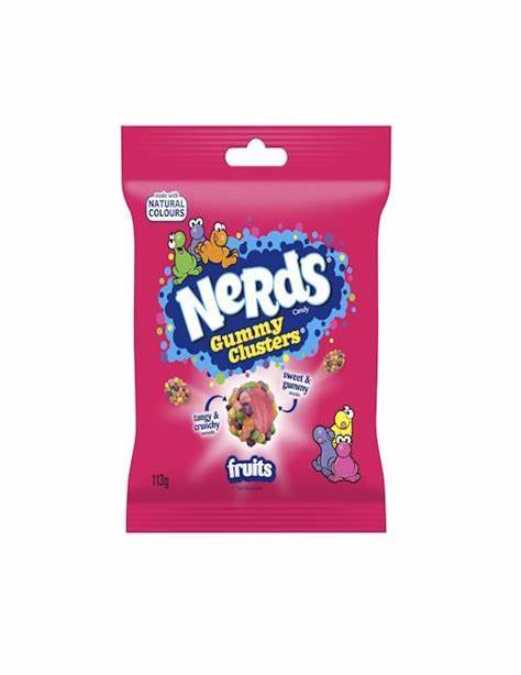 NERDS GUMMY CLUSTERS FRUIT BAG 113g