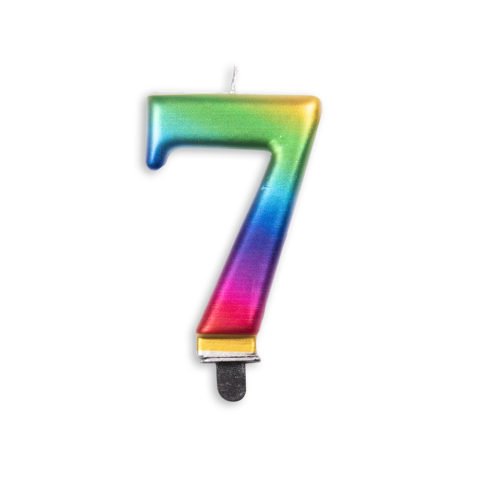 Kakelys tallet 7 metallic rainbow