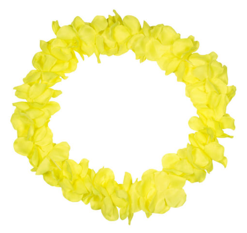 Hawaii blomsterkrans neon gul