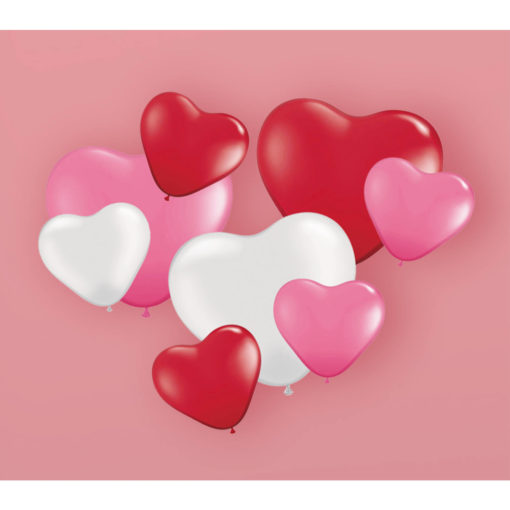 Heart-shaped Balloons Set - 8 pieces