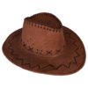 Cowboyhatt brun semsket look