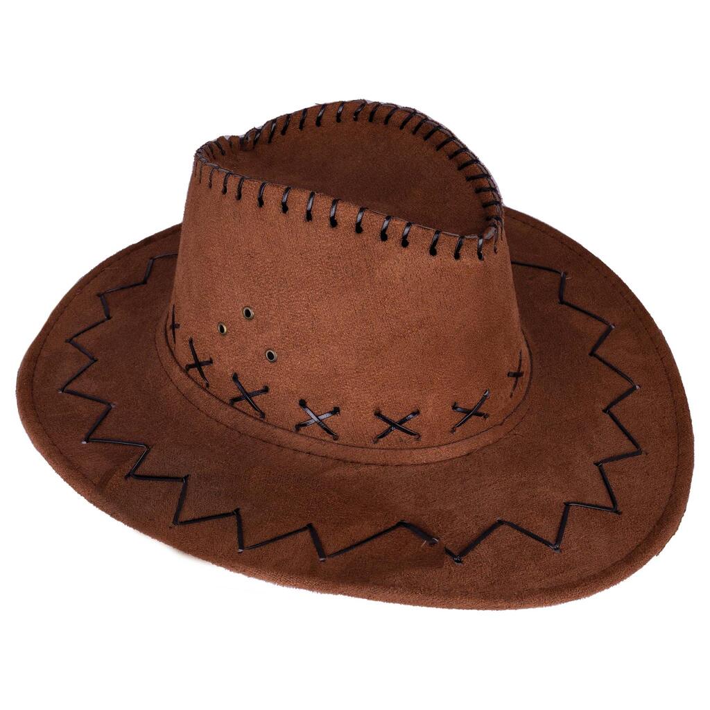 Cowboyhatt brun semsket look