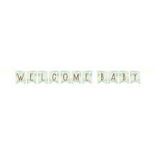 Teddy bear welcome baby banner