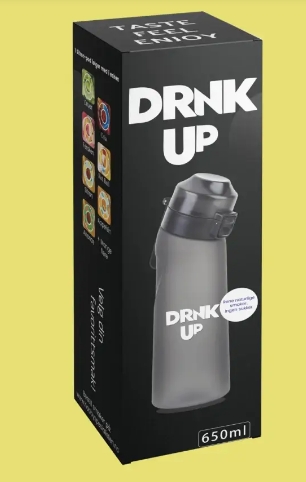 DRNK UP SMAKSSATT VANNFLASKE SORT 650ml