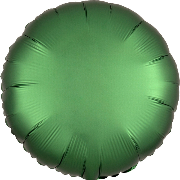 Standard rund satin foil emerald green