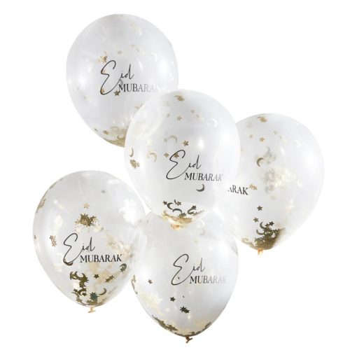 EID Moon and star confetti ballonger 5pk