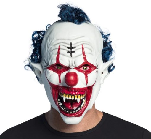 Latexmaske vampire clown with hair