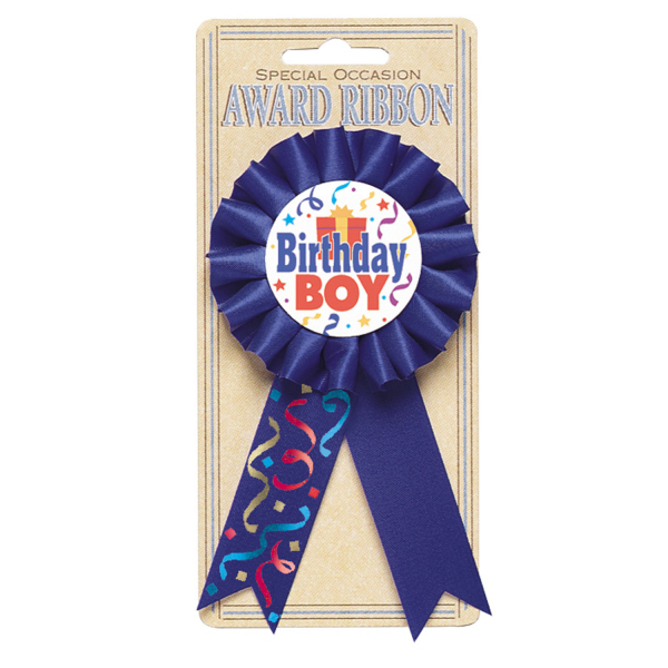 Award ribbon birthday boy