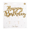 Cake topper gold happy birthday