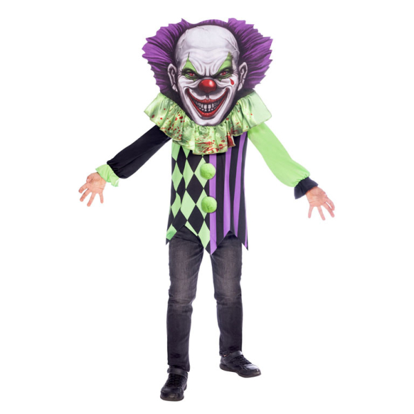 Scary clown giant head 6-8 år