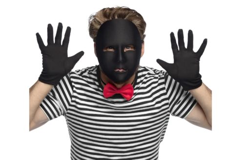 Mime black face mask