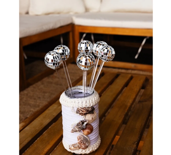 Rørepinner disco ball 6pk