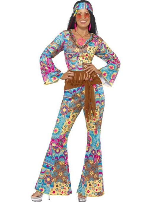 Hippy flower power costume S