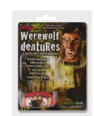 Funworld deluxe varulvtenner med støpemasse