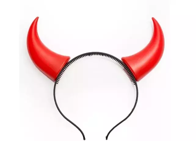 Djevel horn røde i plast