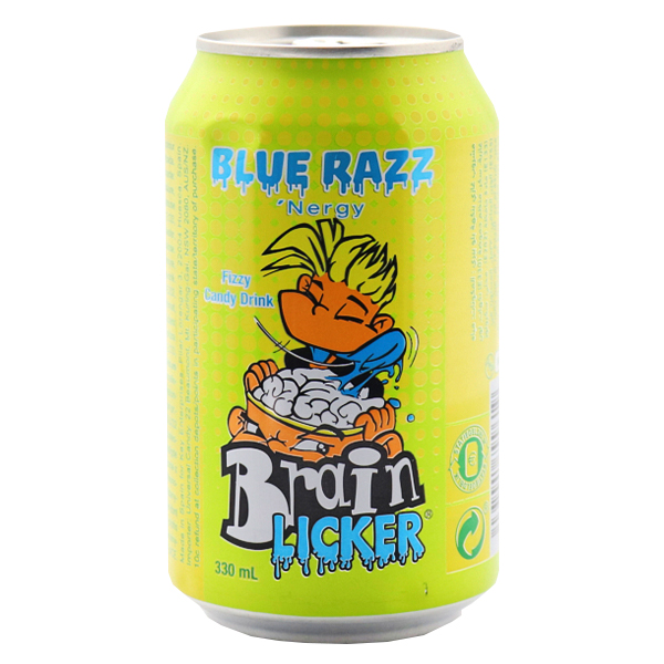 Brain licker blue razz fizzy drink 330ml