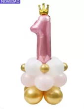 1 år ballongkit rosa