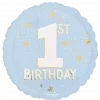 Folieballong 1st birthday blå