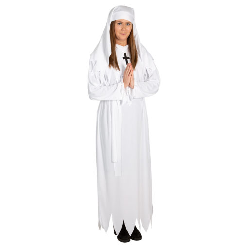 Ghost nun hvit nonnedrakt (onesize)