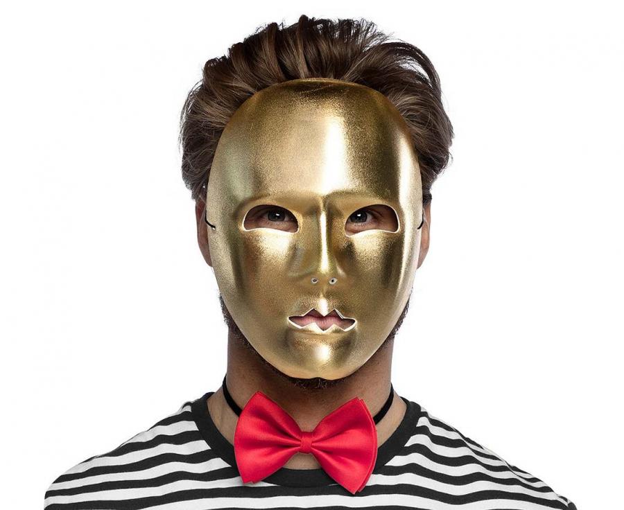 Face mask mime gold