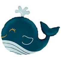 Funny whale ballong 66cm