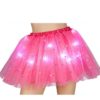 Strutteskjort light up sparkles rosa