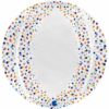 Globe transparent confetti 4D 48cm