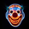 LED happy face clown mask