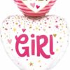 Stand up ballong baby girl hearts 71cm