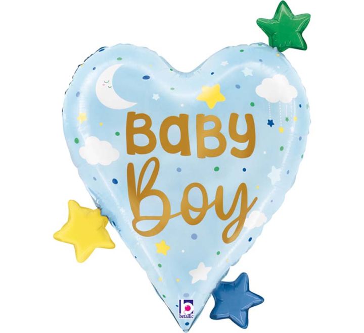 Baby boy hjerteballong 64cm
