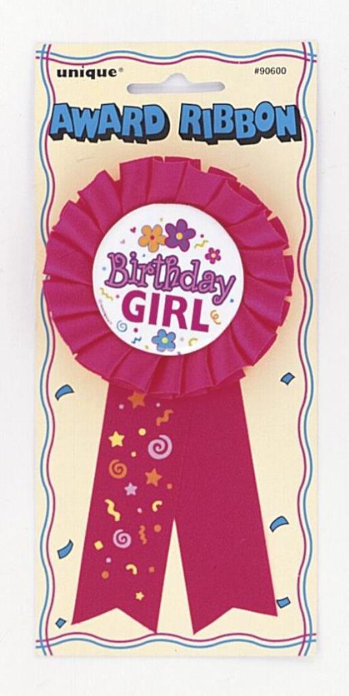 Award ribbon birthday girl