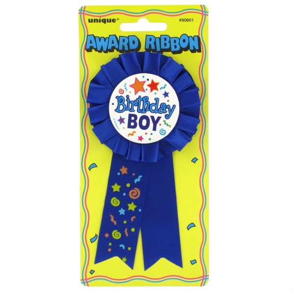 Award ribbon birthday boy