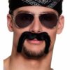 Bart Biker mustache svart