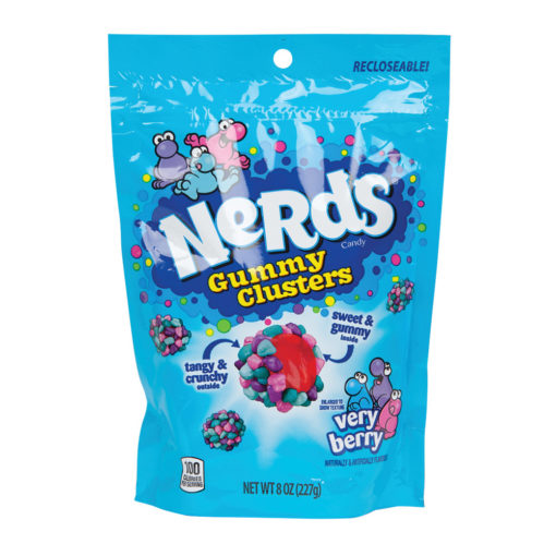 Nerds gummy clusters very berry peg bag 85g