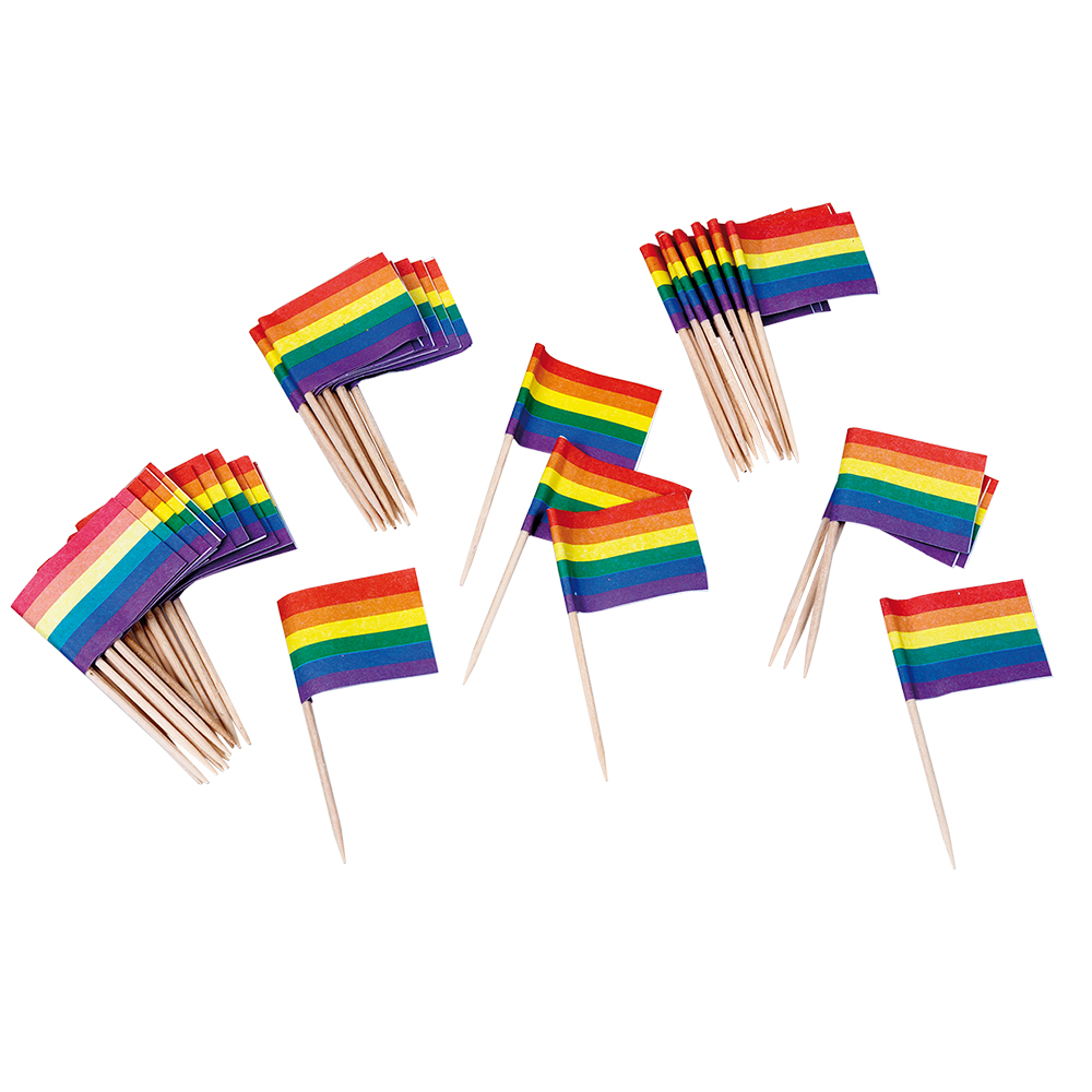 Rainbow flaggpicks 50pk