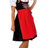 DIRNDL BLACK/RED TRADITIONAL str.42