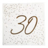 Servietter 30 år gull/hvit 16pk