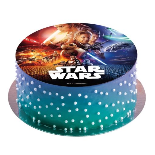 Star wars spiselig kakeskilt 20 cm sukkerfri