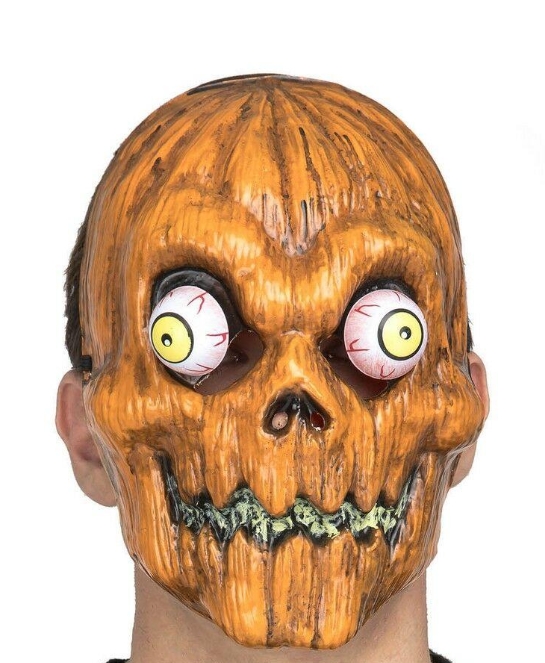 1/2 maske Pumpkin skull hardplast