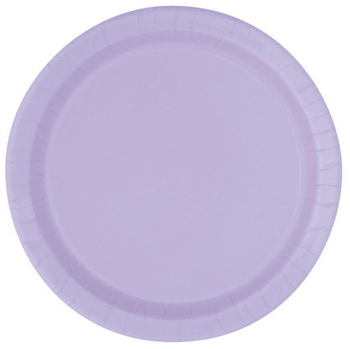 Pappfat ensfarget lavendel 18cm 8pk
