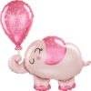 Baby girl elephant folieballong 73x78cm