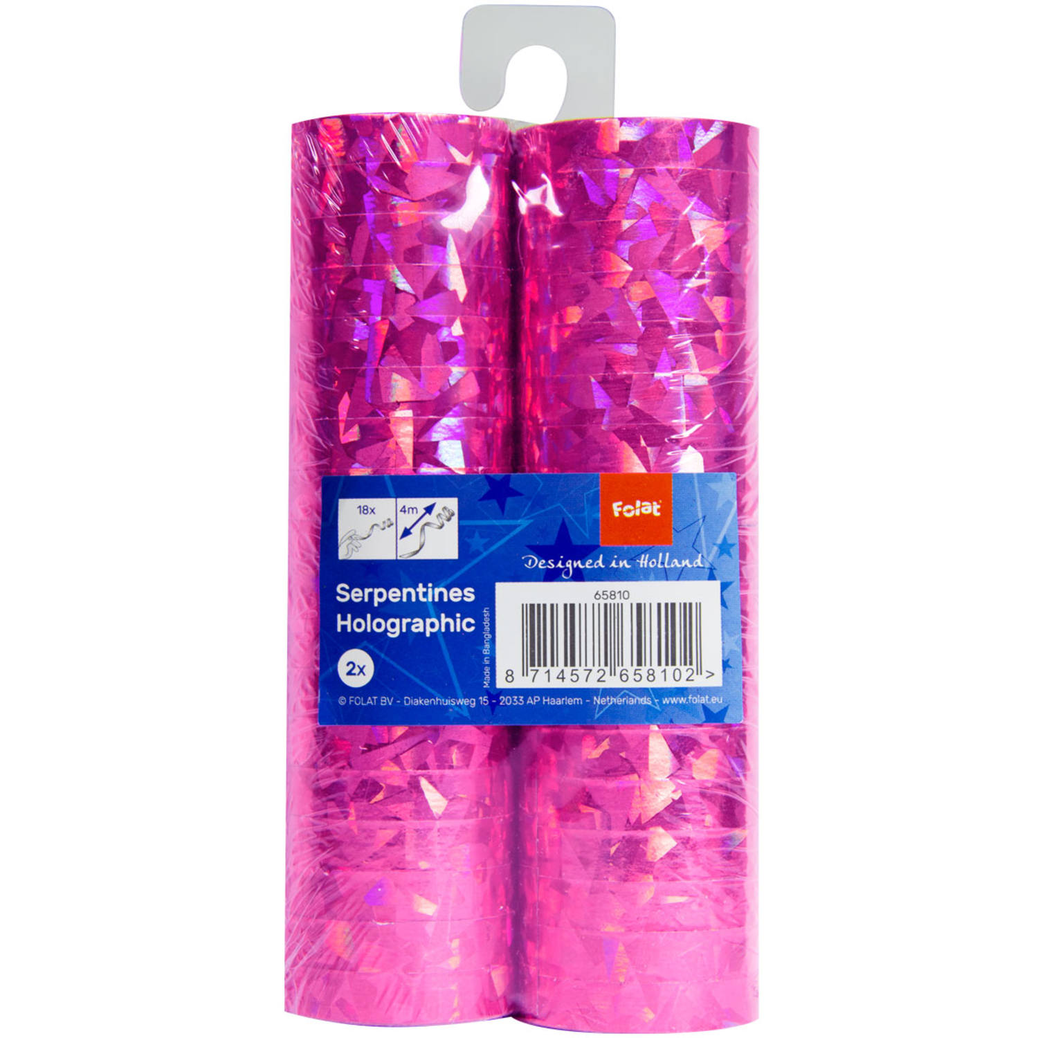 Serpentiner Holographic Magenta 4m (2pk)