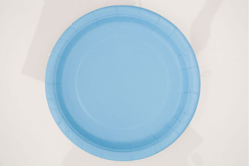 Papptallerken lys blå 23cm 8pk