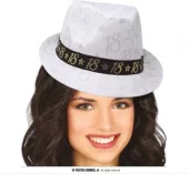 18 år gangsterhatt hvit