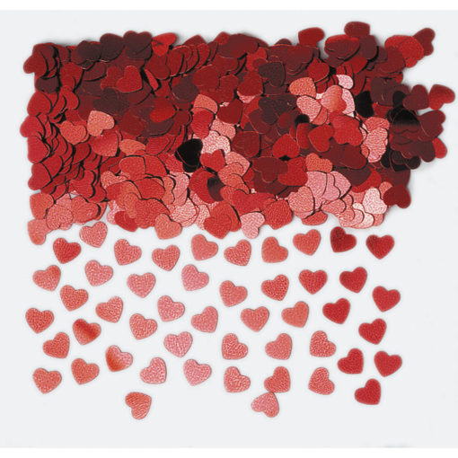 Bordkonfetti Sparkle Hearts Hot red