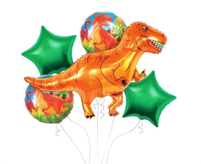 Ballongsett med dinosaur 5 ballonger