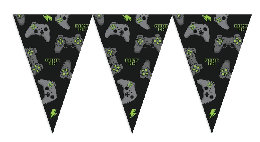 Gaming Flaggbanner i plast 20x30cm (10 meter)